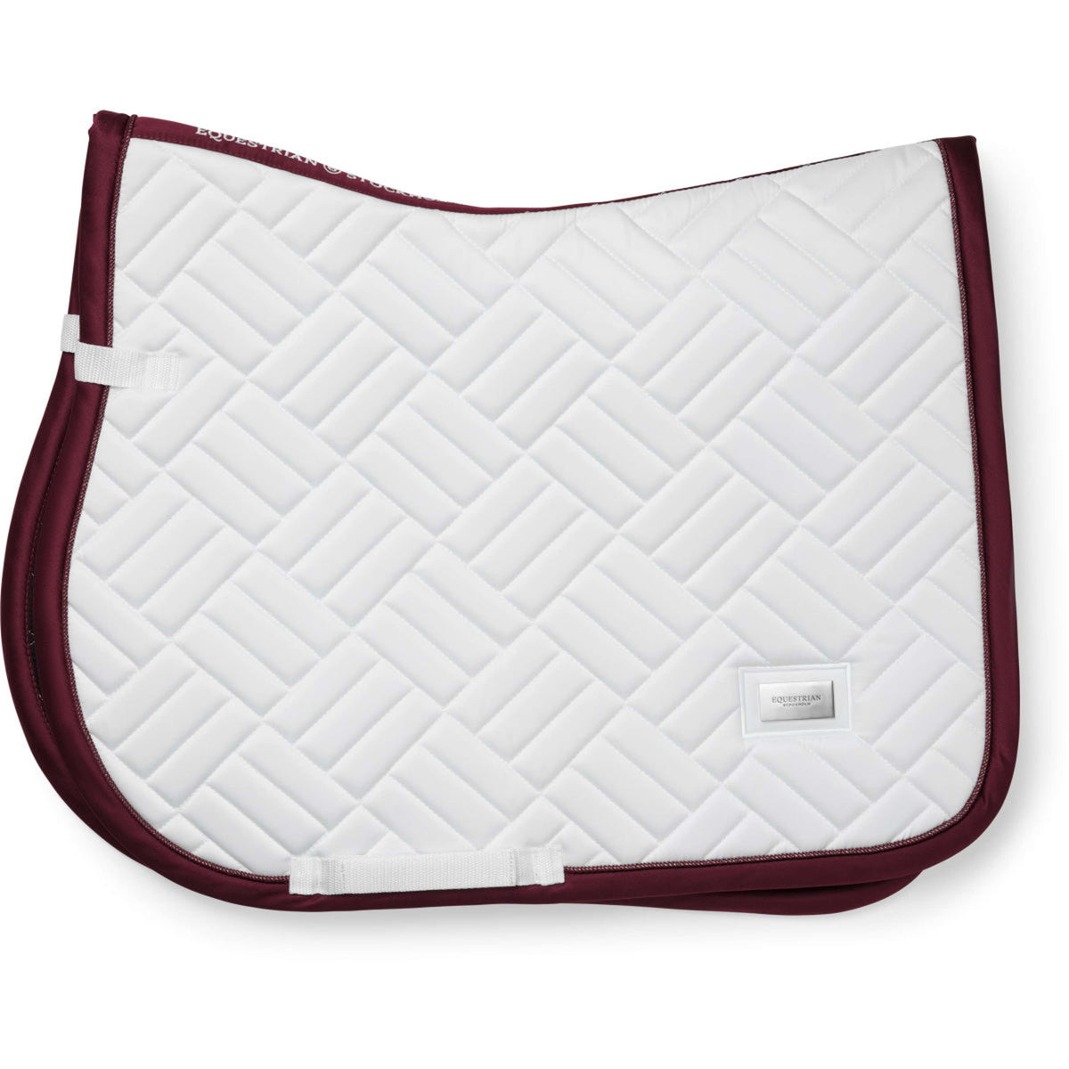 Equestrian Stockholm Schabracke Modern Springen Weiß/Merlot