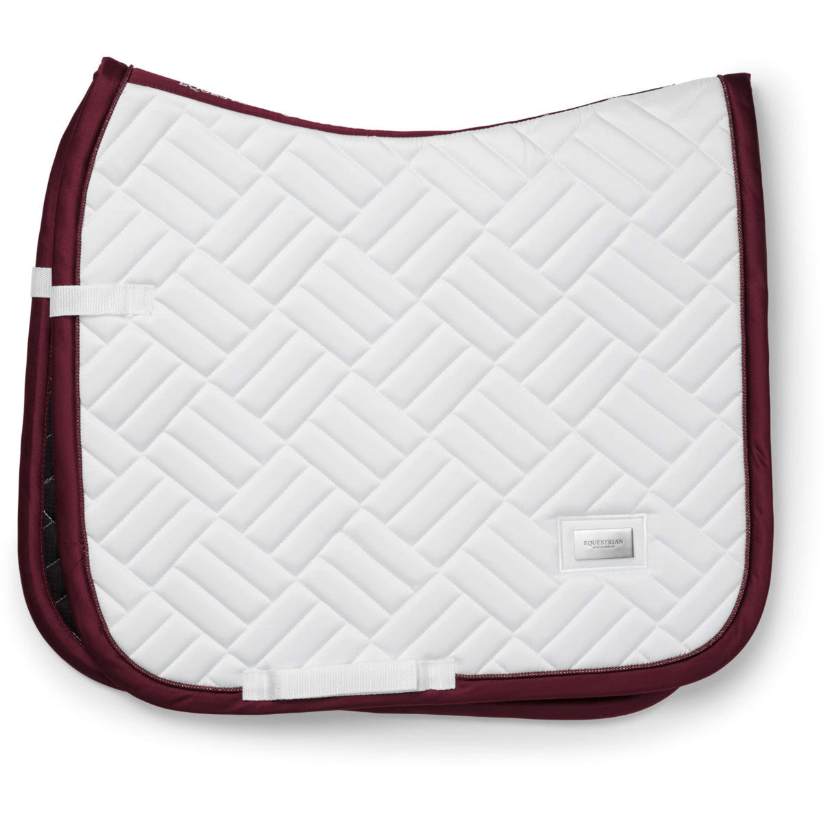 Equestrian Stockholm Schabracke Modern Dressur Weiß/Merlot