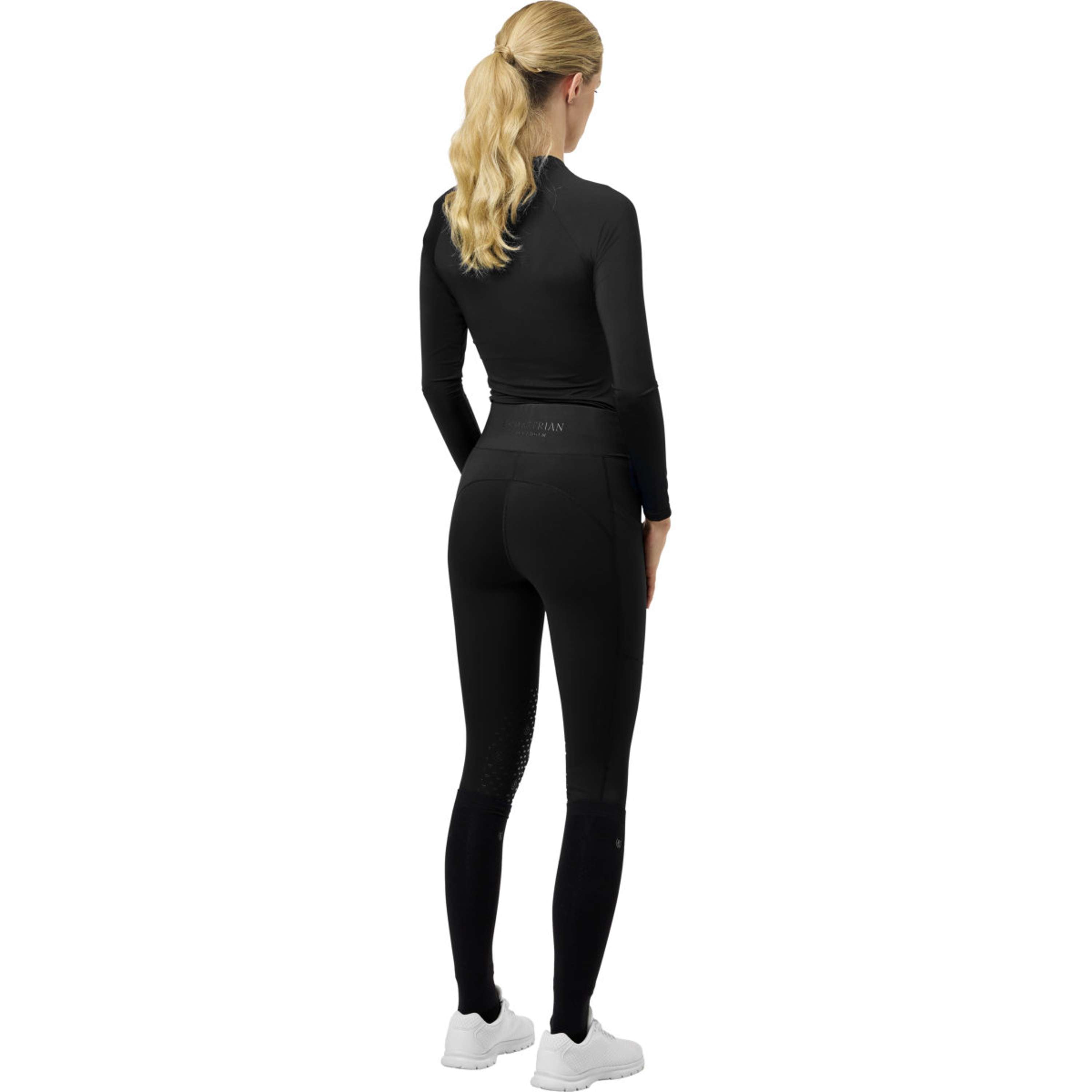 Equestrian Stockholm Winter Reitleggings Movement Full Grip Schwarz