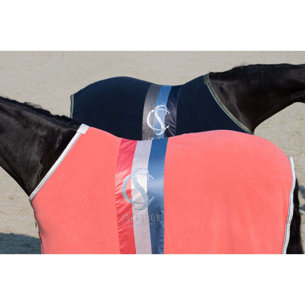 Eskadron Abschwitzdecke Classic Sports Fleece Stripe Coral Blossom