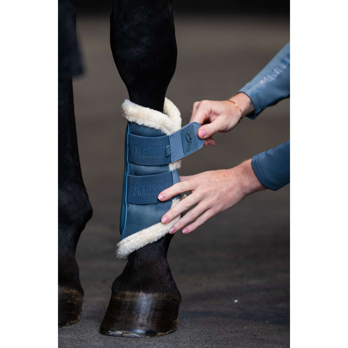 Eskadron Dressage Boots Classic Sports '25 Mesh Fauxfur Steel Blue