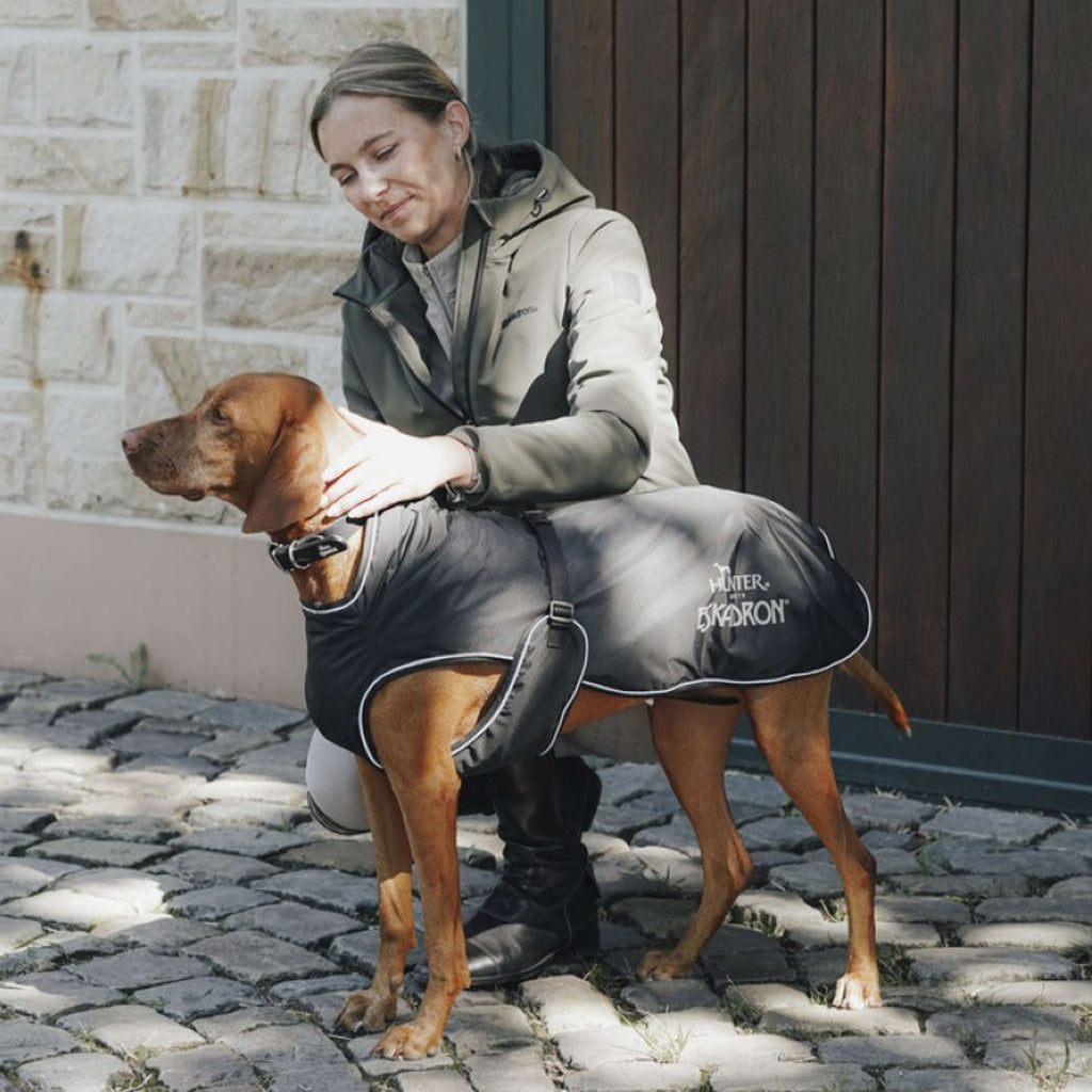 Hunter x Eskadron Hunde Wintermantel Vario Schwarz