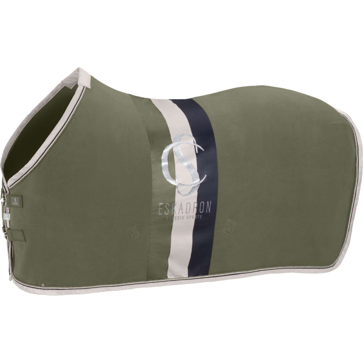 Eskadron Abschwitzdecke Classic Sports Fleece Stripe Shetty Dusty Olive