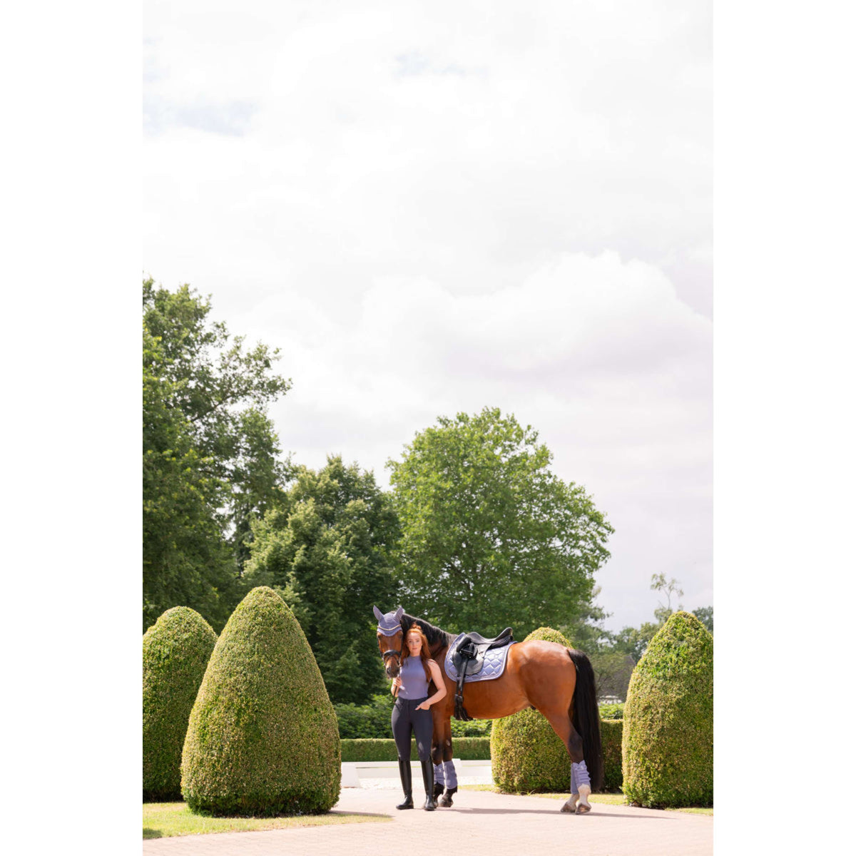 Eskadron Schabracke Classic Sports Satin Frills Dressur Orchid