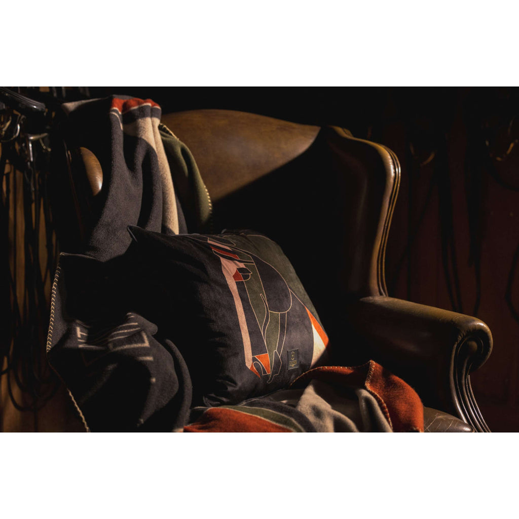 Eskadron Kissenbezug Heritage Velvet Schwarz/Deep Moss/Merlot/Ash