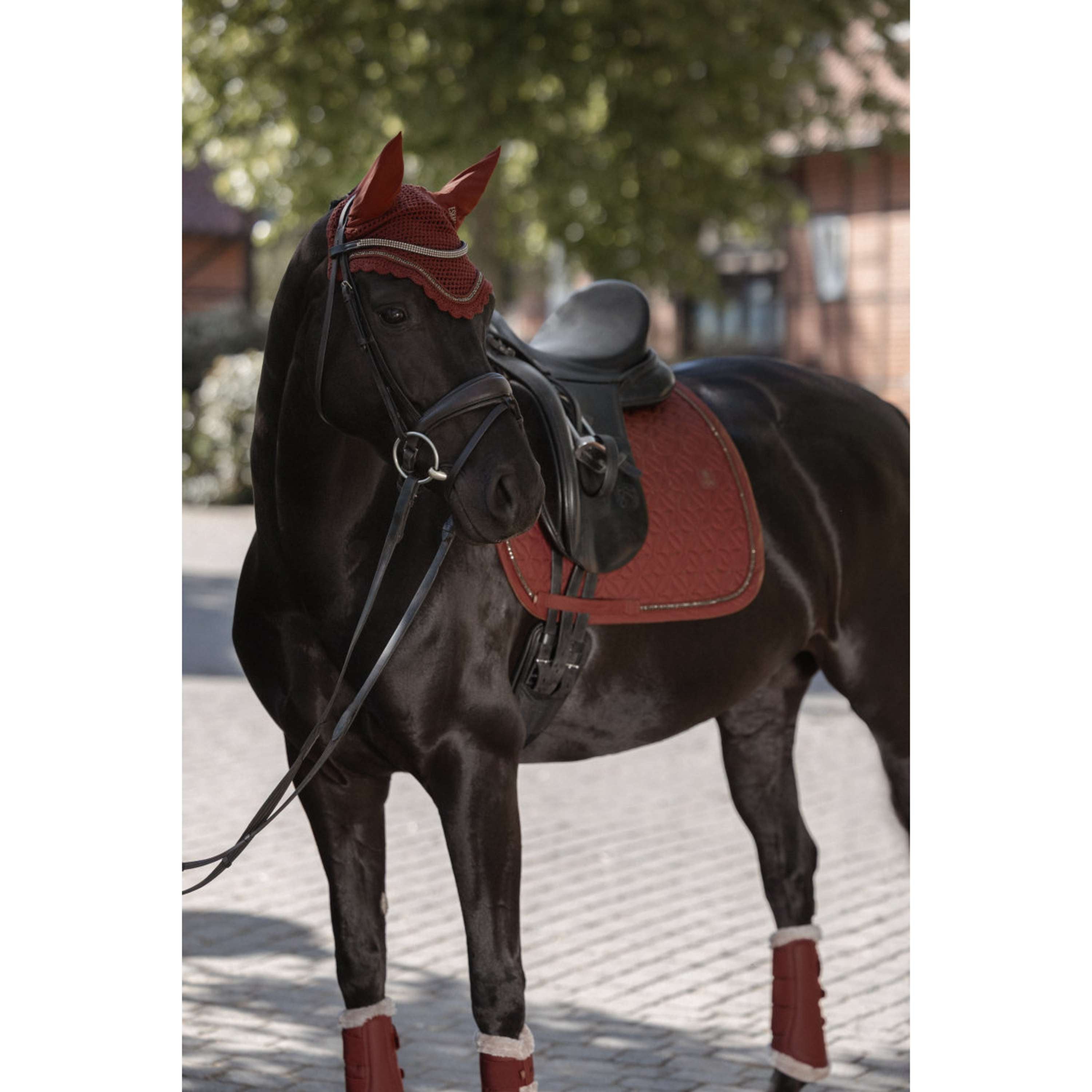 Eskadron Dressage Boots Heritage Faux Leather Faux Fur Jewel Merlot