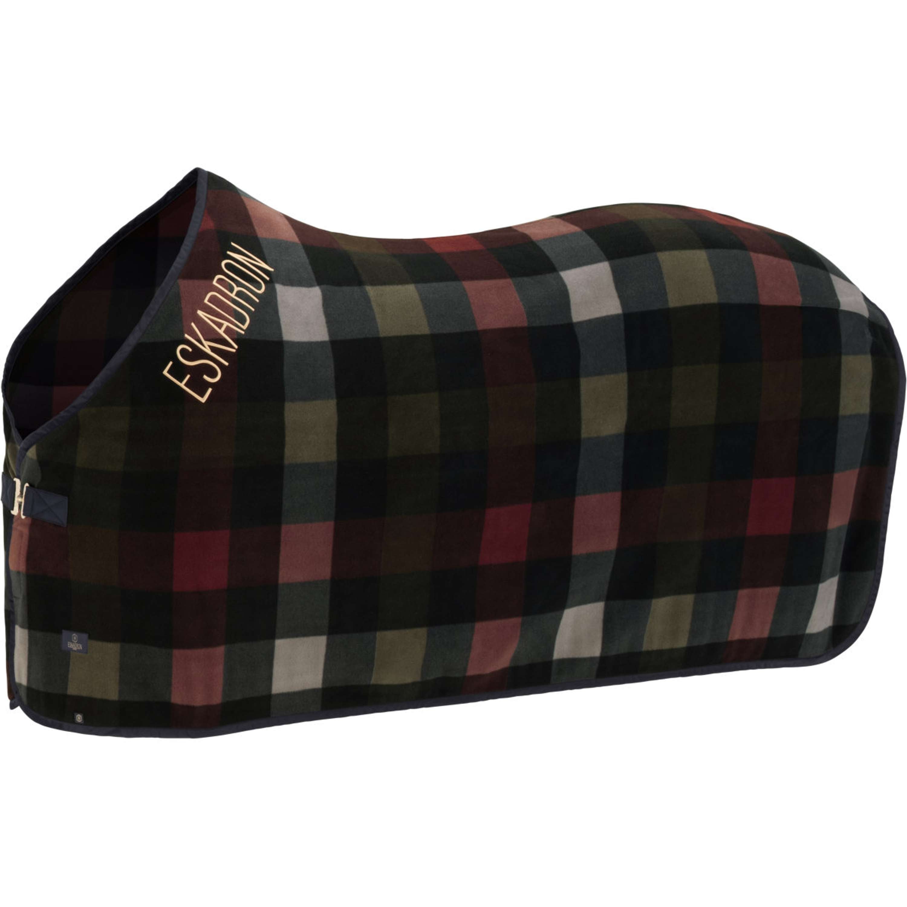 Eskadron Abschwitzdecke Heritage Fleece Check Schwarz/Deep Moss/Merlot/Ash