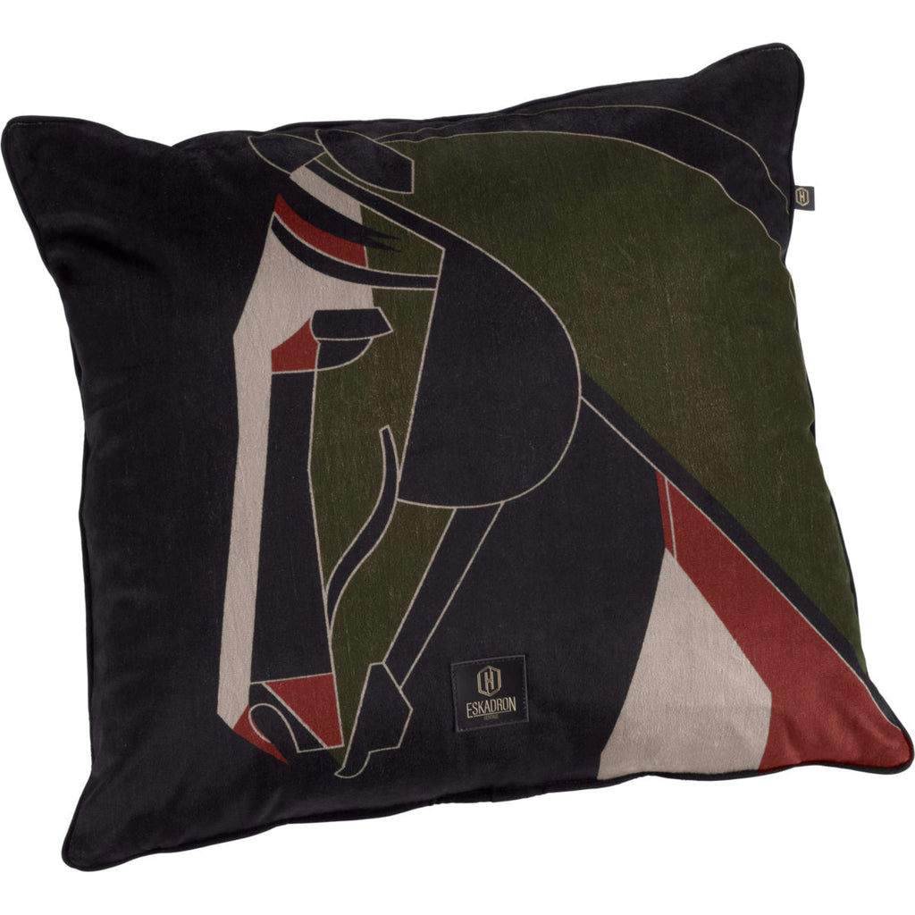 Eskadron Kissenbezug Heritage Velvet Schwarz/Deep Moss/Merlot/Ash