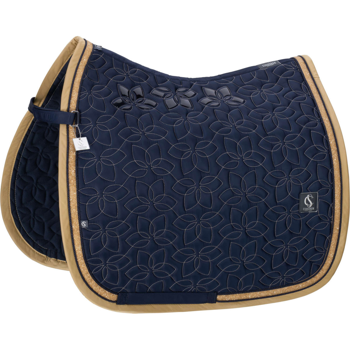Eskadron Schabracke Classic Sports Glossy Jewel Contrast Dressur Navy