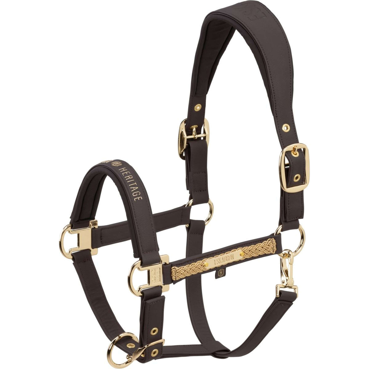 Eskadron Halfter Heritage Faux Leather Double Pin Black Truffle