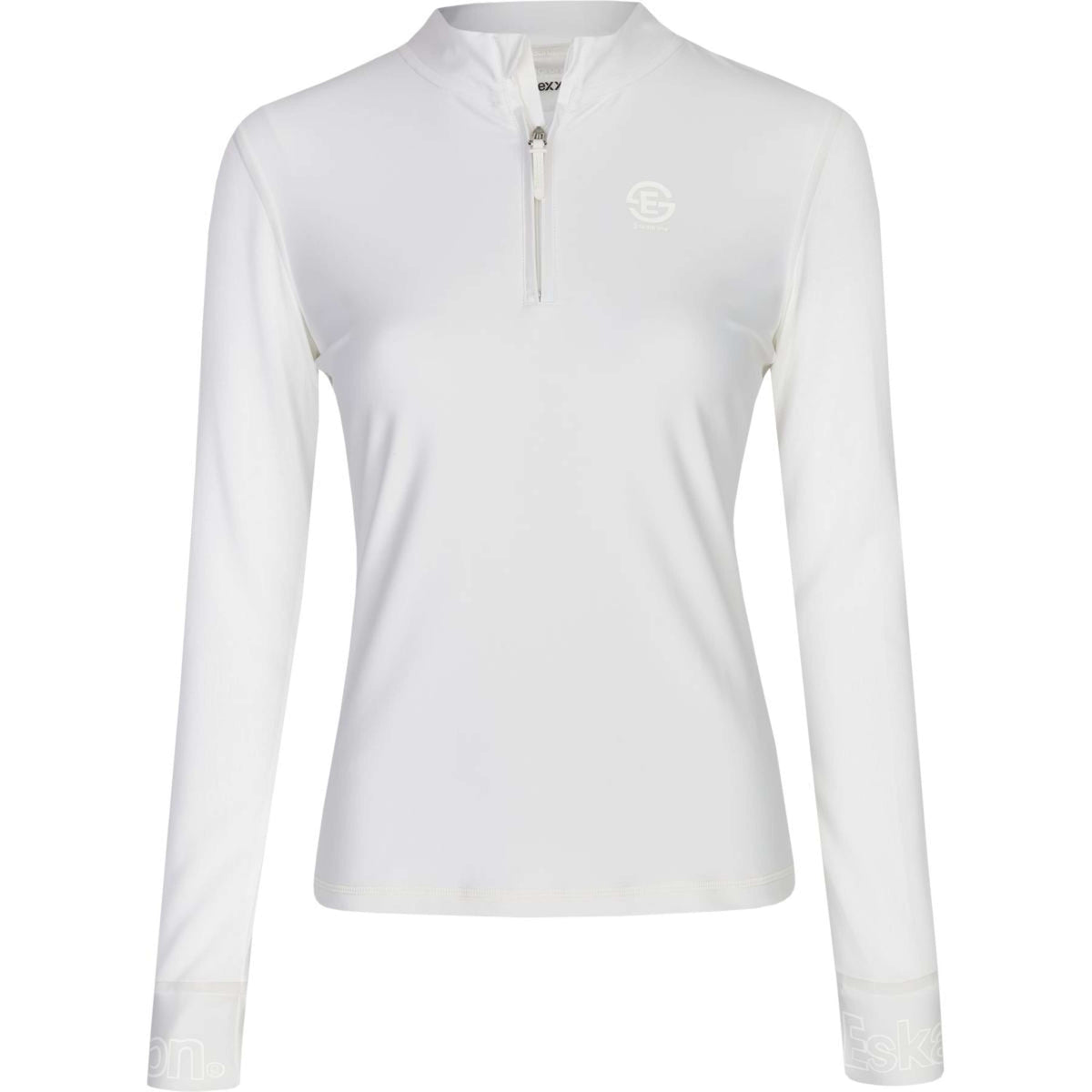 Eskadron Shirt Reflexx Half-Zip Lange Ärmel Weiß