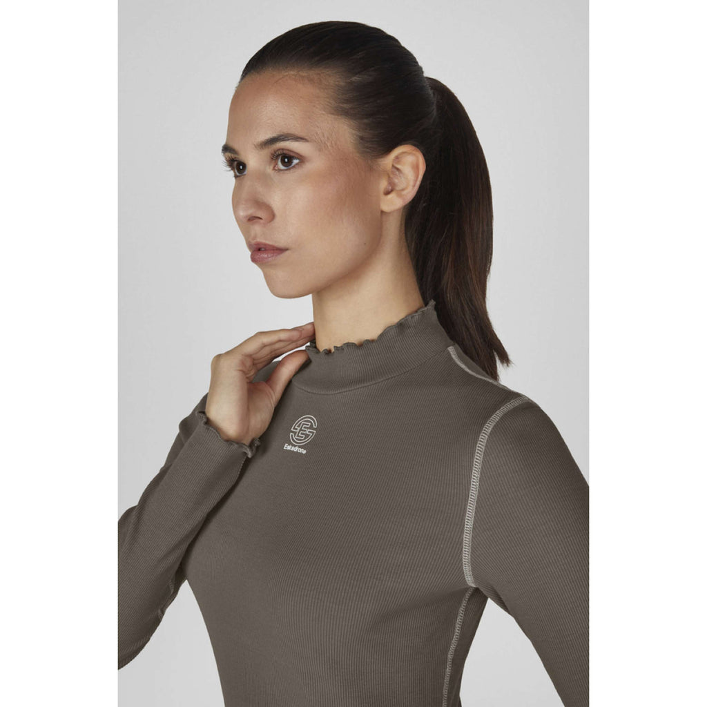Eskadron Shirt Dynamics Turtleneck Rib Powdertaupe