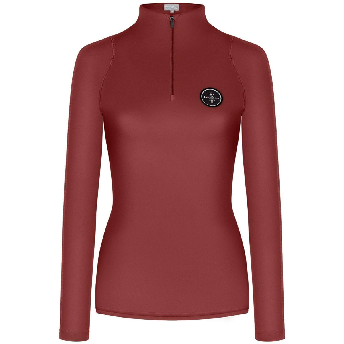 Fair Play Rollkragenpullover Jade Terra Red