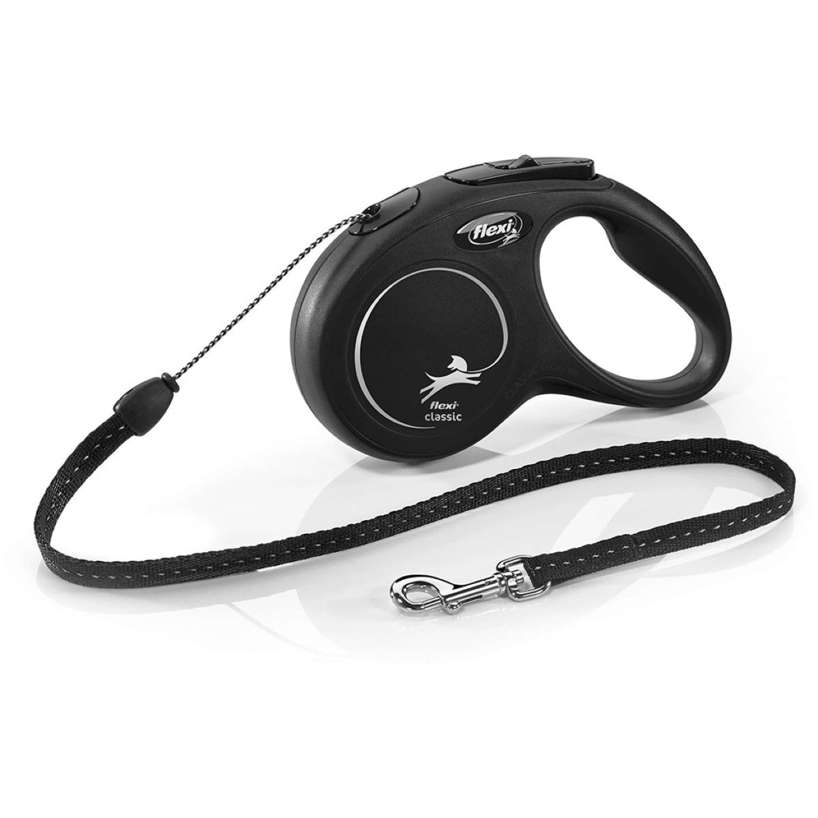 Flexi Leine New Classic Seil Schwarz