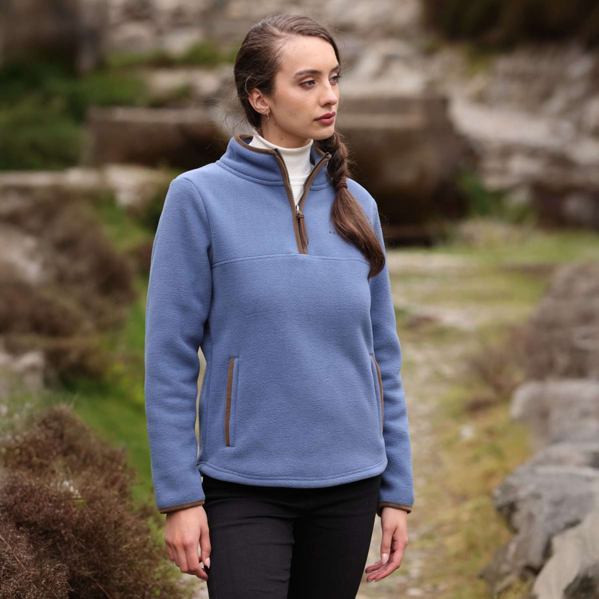 Aubrion by Shires Pullover Original Fleece Blau