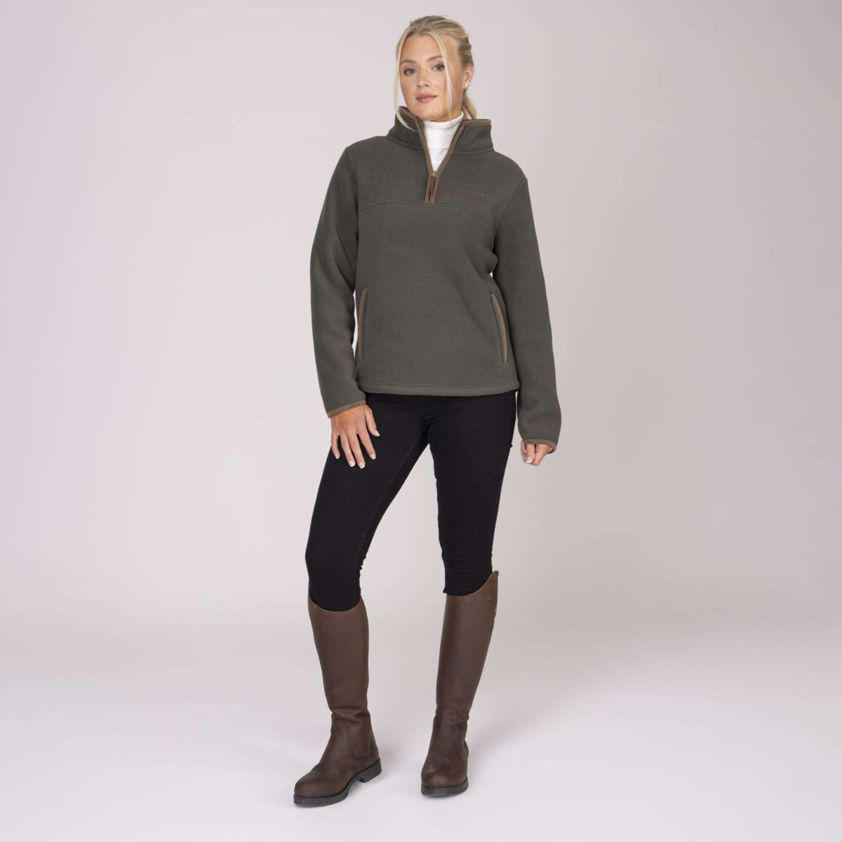 Aubrion by Shires Pullover Original Fleece Grün