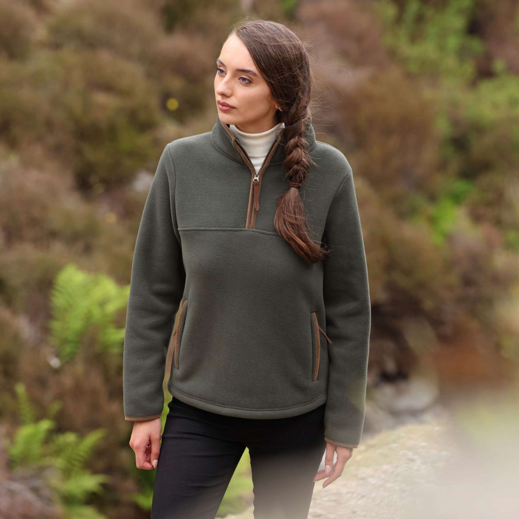Aubrion by Shires Pullover Original Fleece Grün