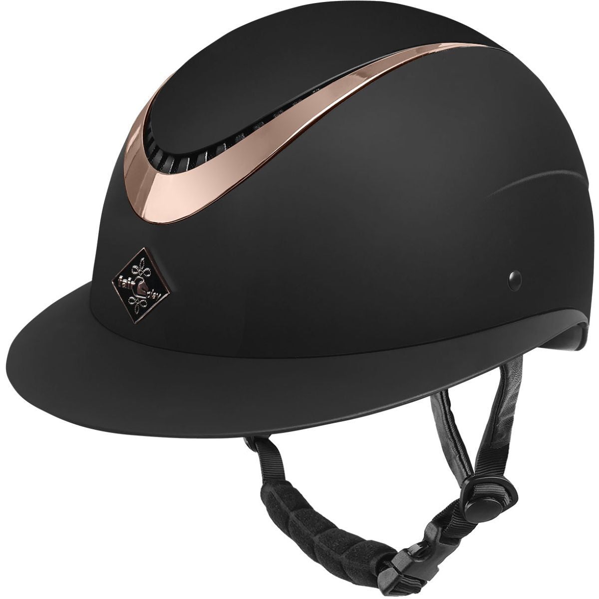 Fair Play Reithelm Apoleus Rosegold Wide Visor Schwarz