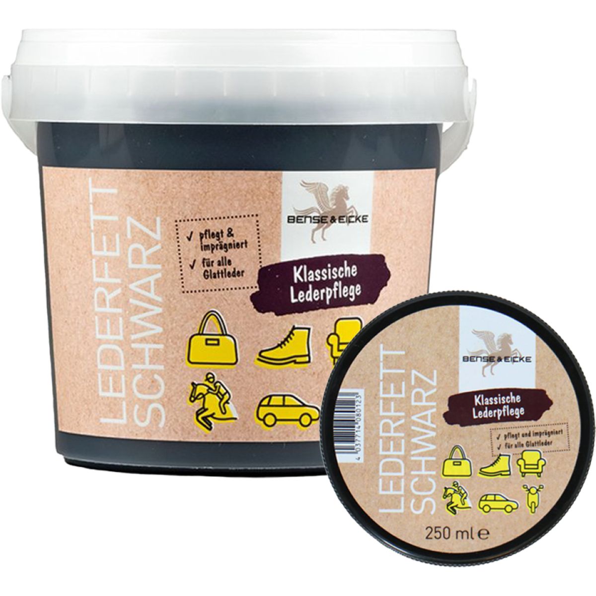 Bense & Eicke Lederfett Schwarz