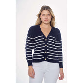 Harcour Pullover Camelia Cardigant Damen Navy/Weiß