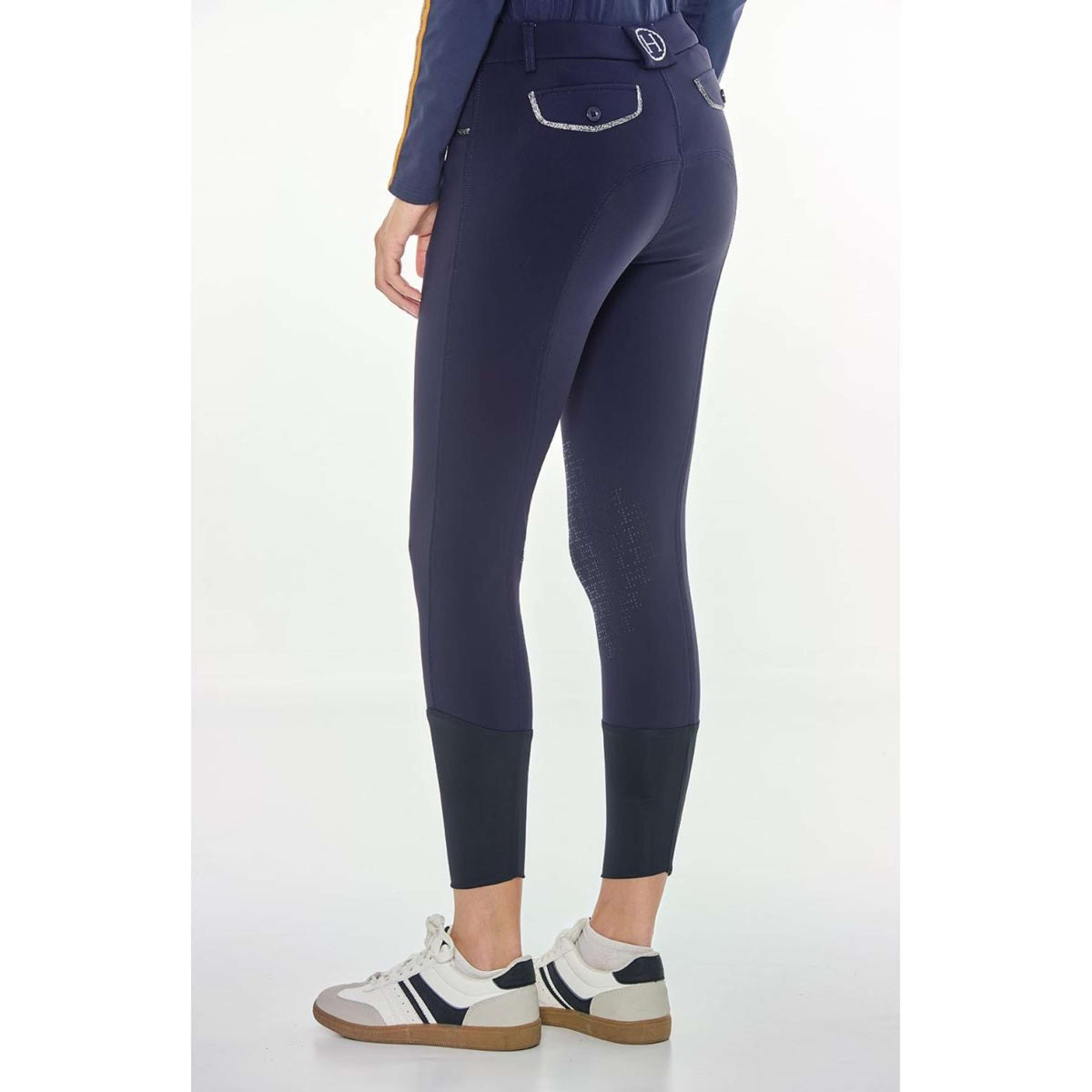 Harcour Reithose Jaipur Fix System Grip Polarfleece Damen Navy