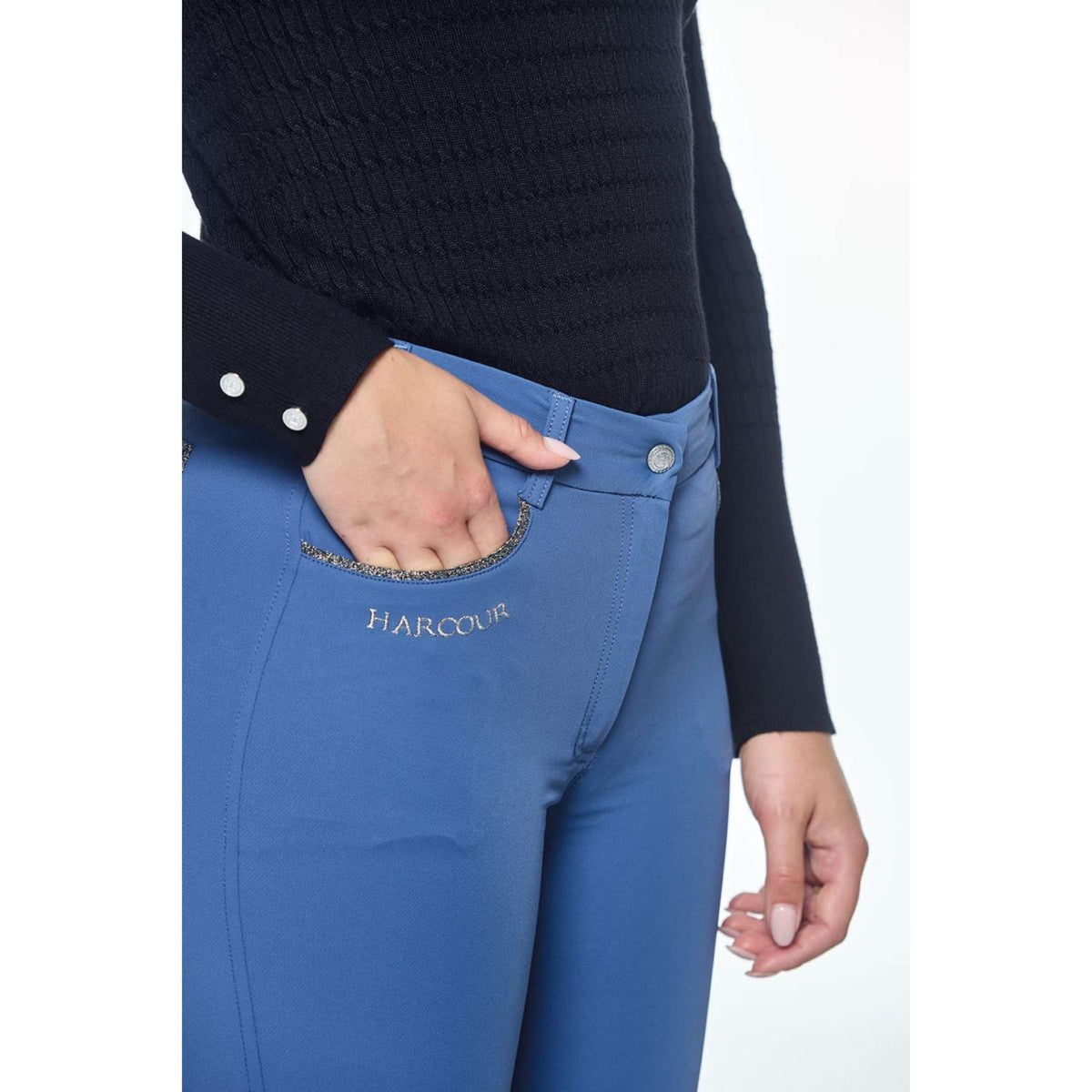 Harcour Reithose Jaltika Fix System Damen Steel Blue