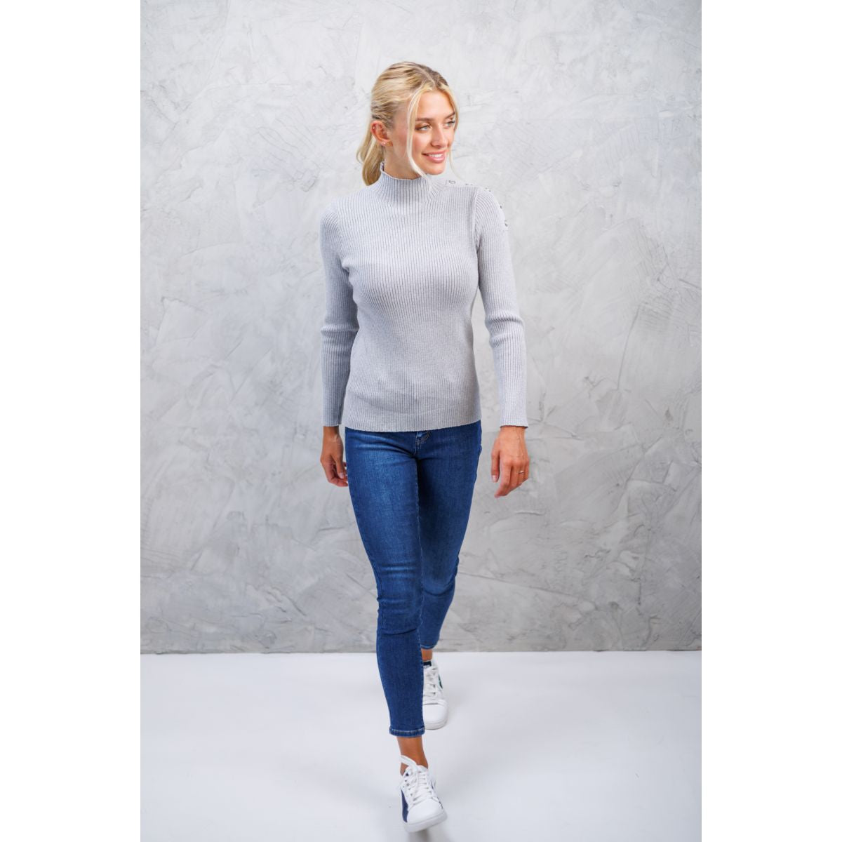 Harcour Pullover Swambi Damen Grau Melange