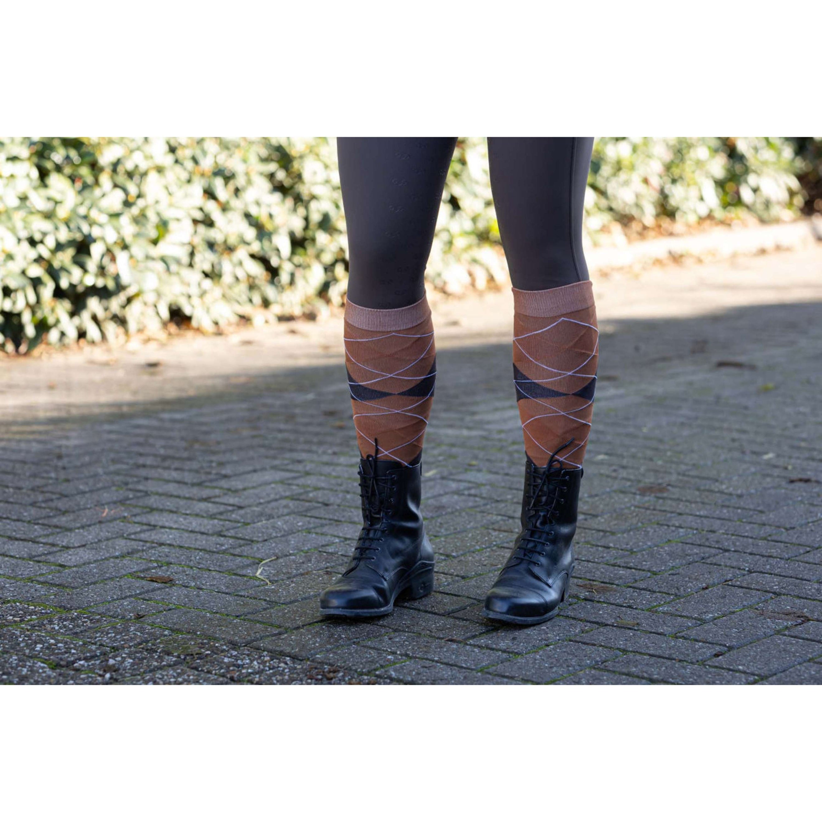 Harry's Horse Reitsocken Argyle Mocha-Bisque Harry's Horse Reitsocken Argyle Mocha-Bisque