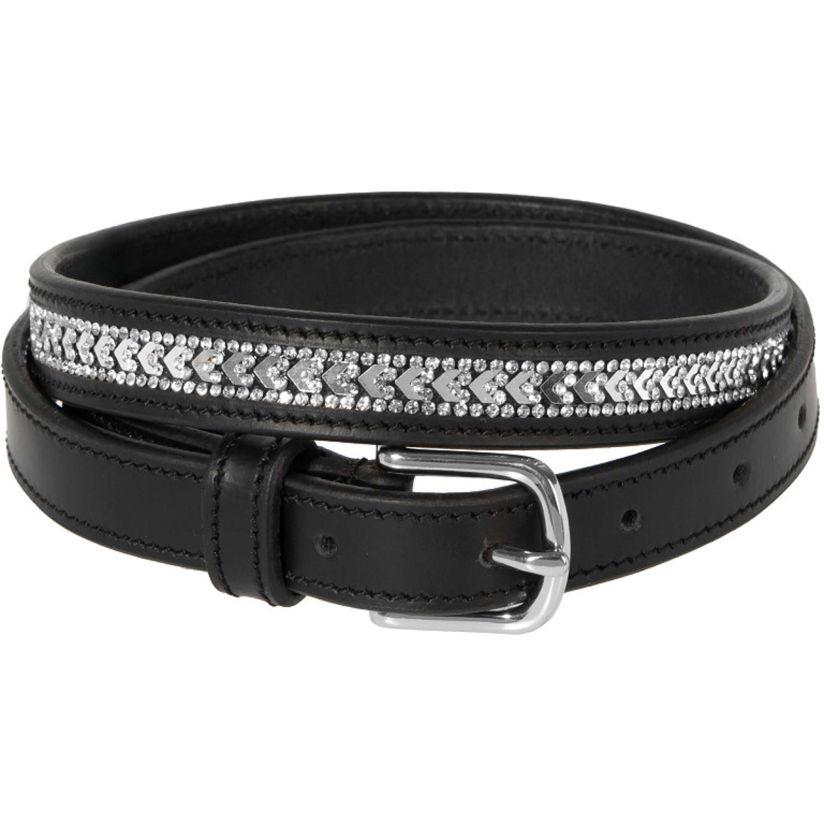 Harry's Horse Gürtel Sparkling Arrow Leder Schwarz/Silber