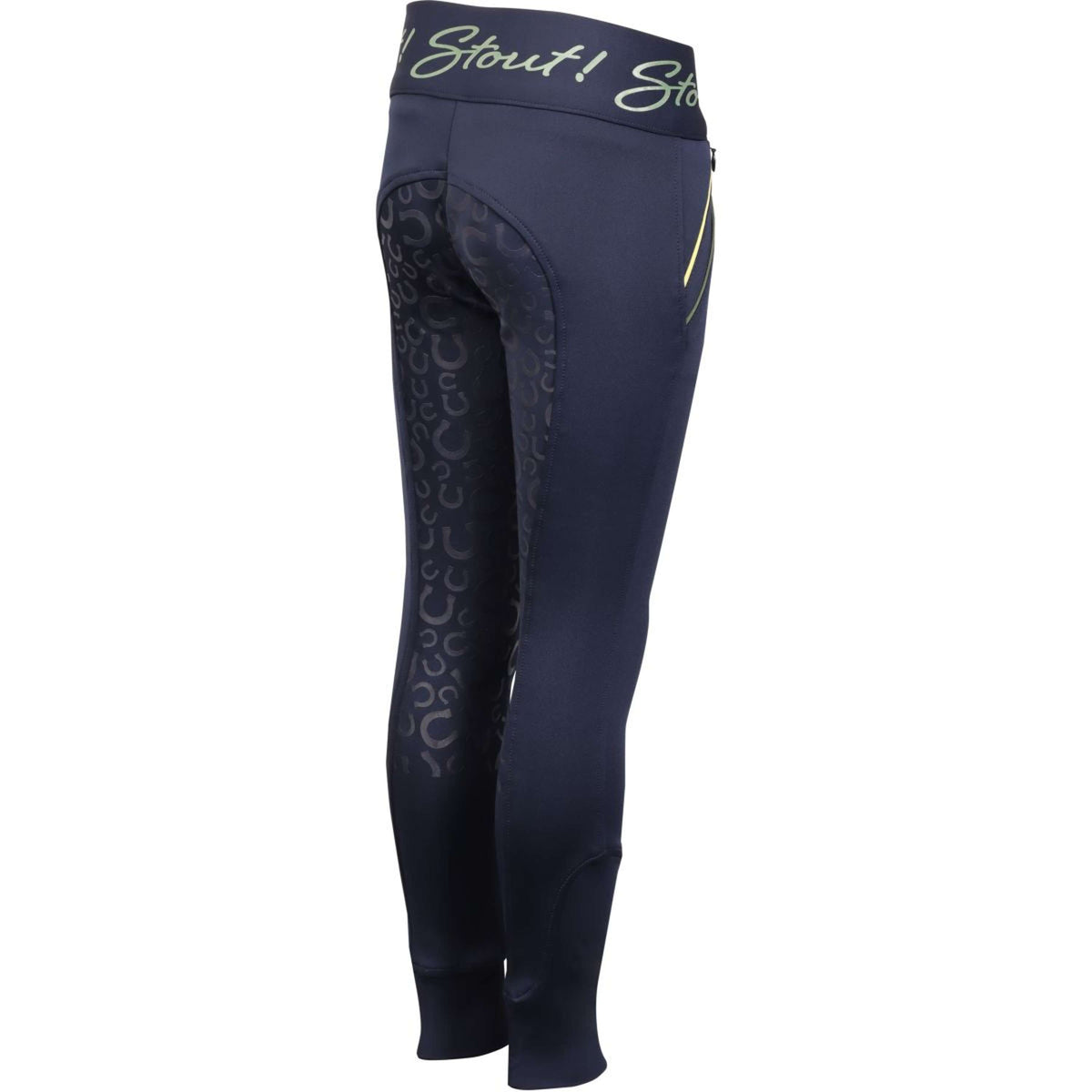 Harry's Horse Reitleggings Equitights STOUT! Lime Full Grip Navy