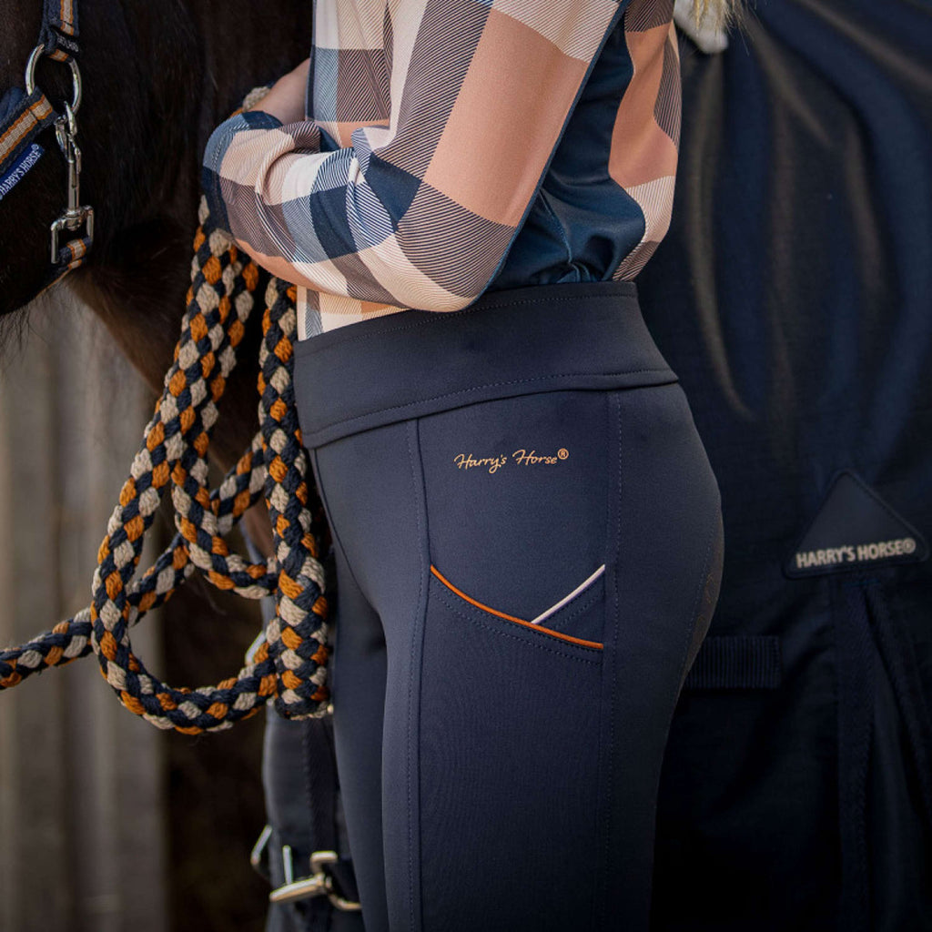 Harry's Horse Reitleggings STOUT! Maverick Full Grip Total Eclipse