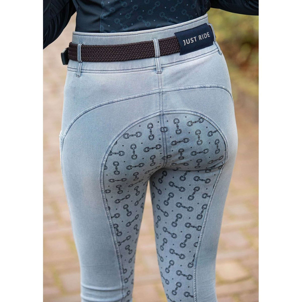 Harry's Horse Reithose Just Ride Retro Full Grip Hellblau