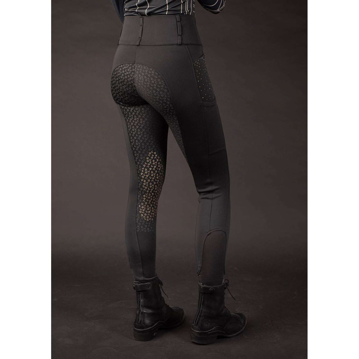 Harry's Horse Reitleggings Equitights Denici Cavalli Stardust Full Grip Schwarz