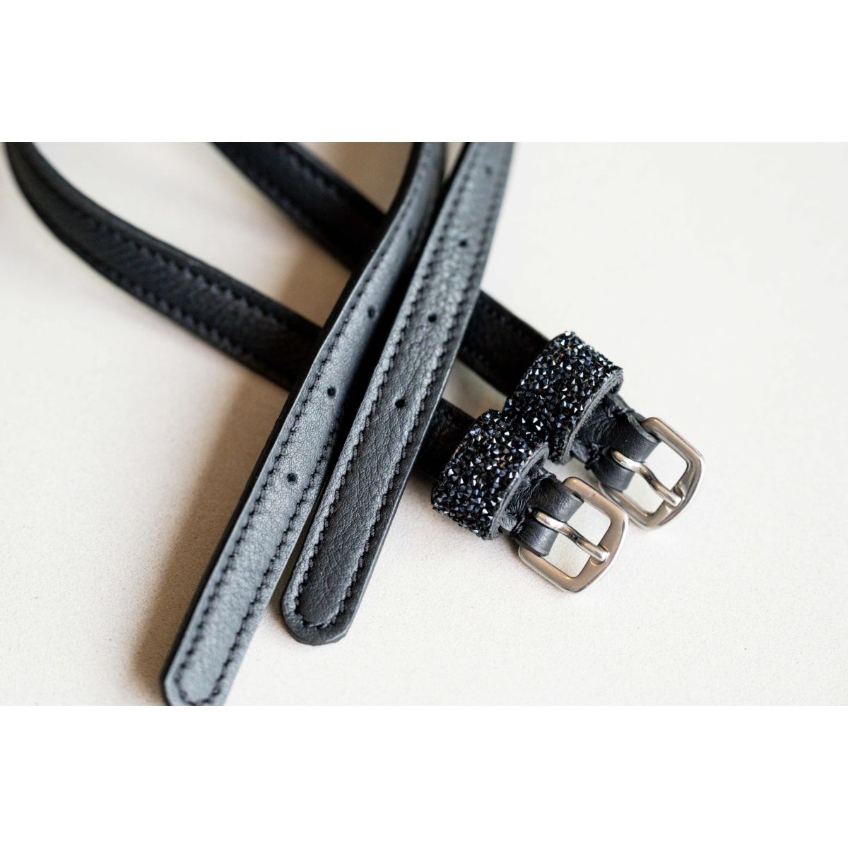 HB Ruitersport Sporenriemen Showtime Sparkle Schwarz/Schwarz