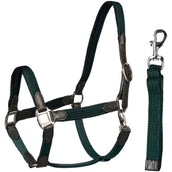 HORKA Halfter Set Leder mit geflochtenem Nylon Braun/Grün