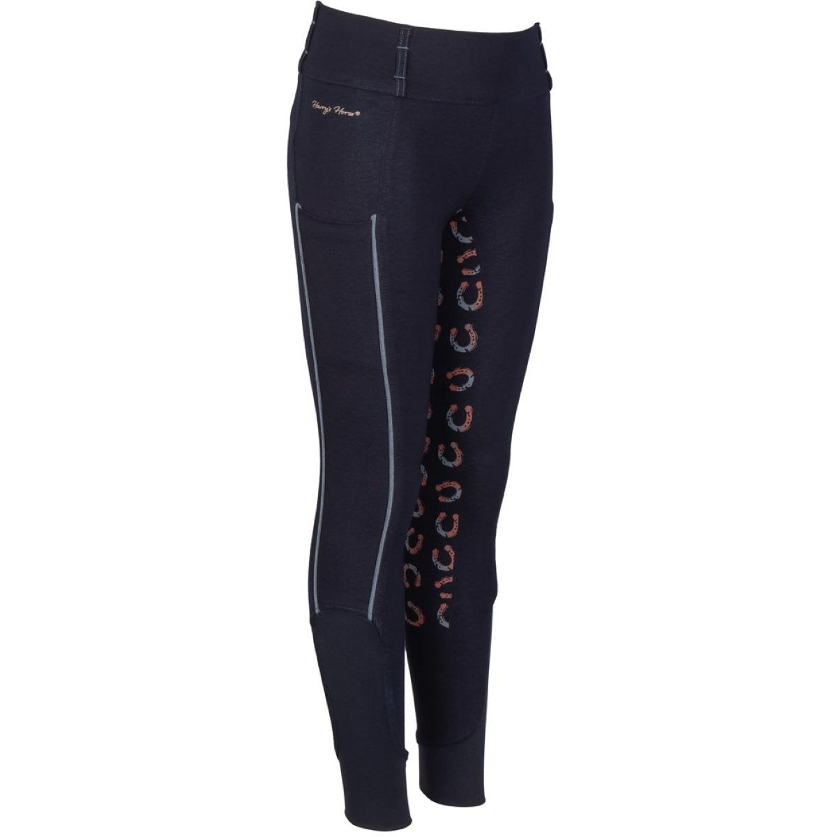 Harry's Horse Reithose Equitights Diva Mauvewood Denim Full Grip Collegiate-Blue