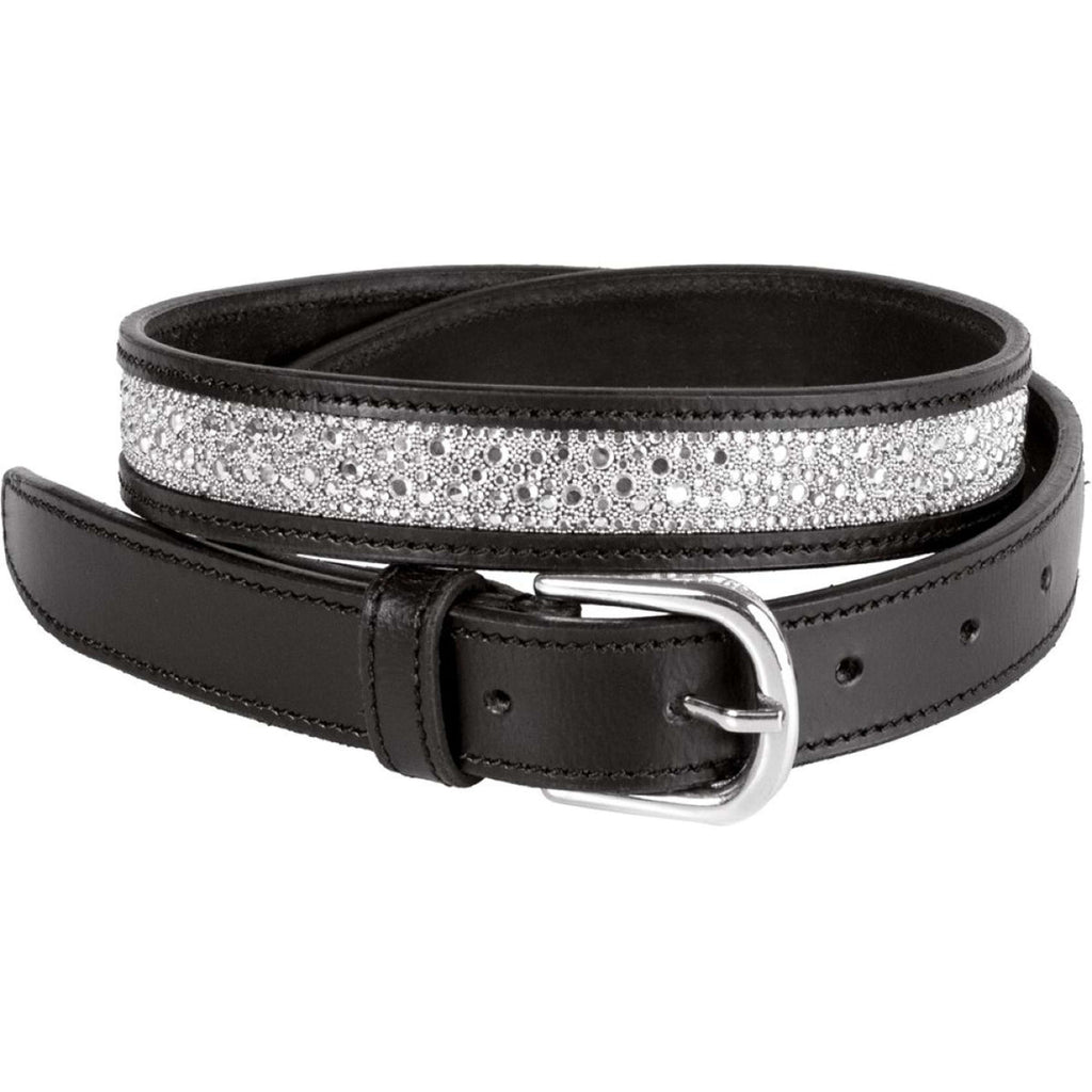 Harry's Horse Gürtel Leder Crystal Drops Silber