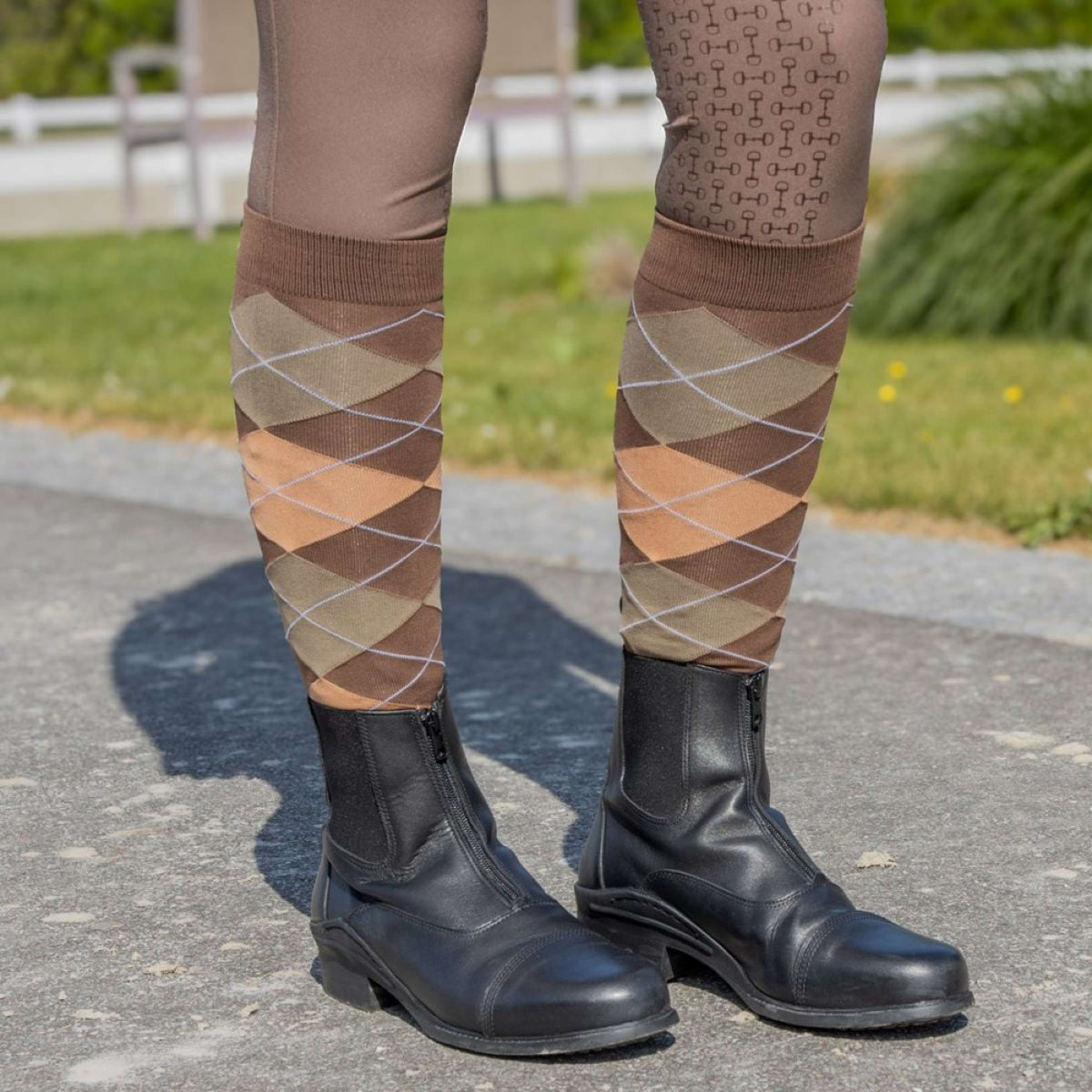 Harry's Horse Socken Check Coffee Quartz