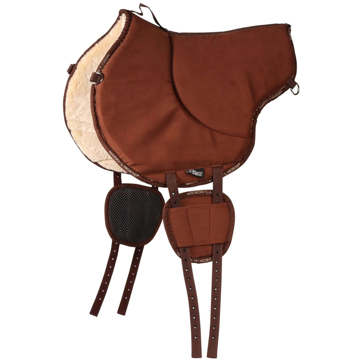 Harry's Horse Bareback Pad Faux Fur Braun