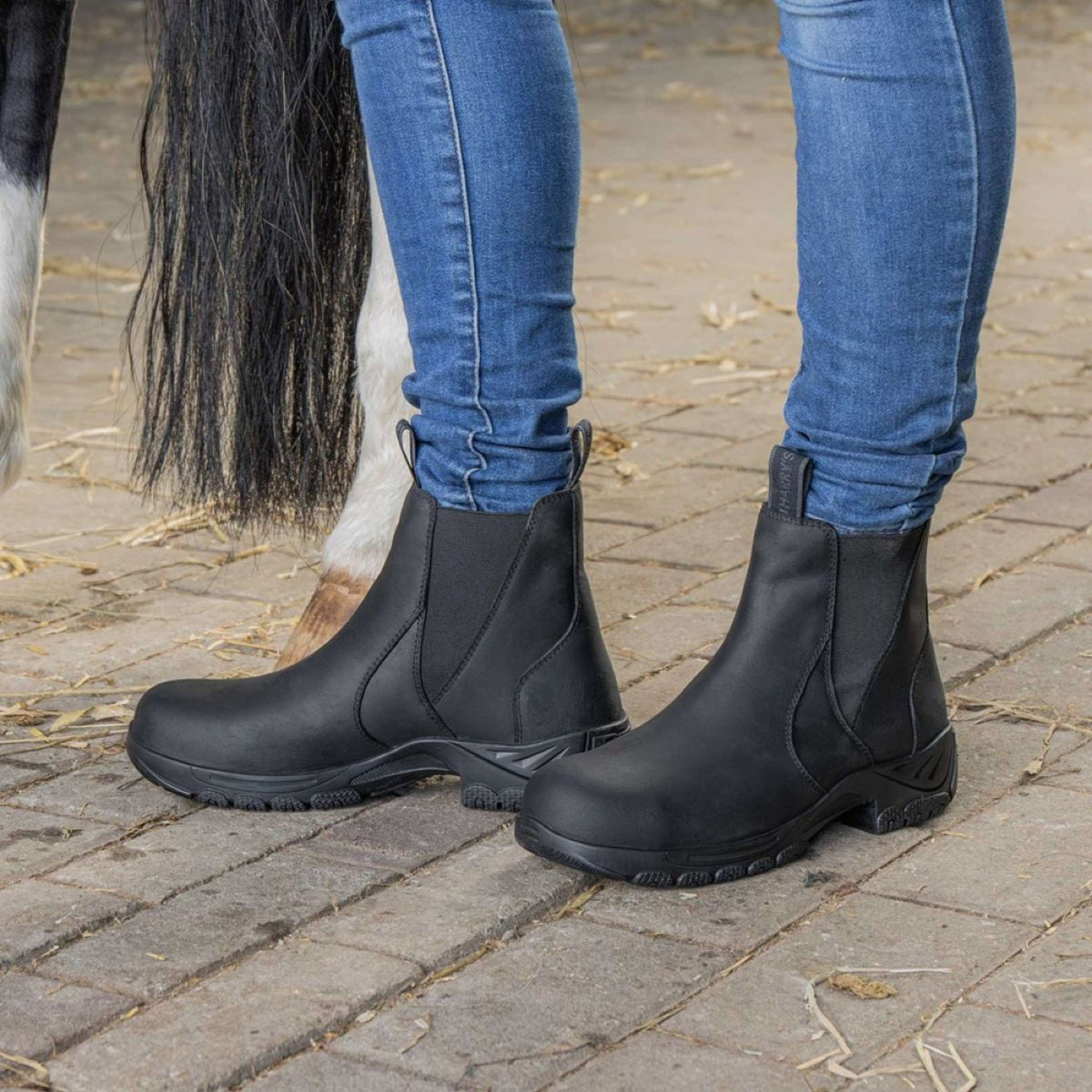 Harry's Horse Stallschuhe Leder Safety Steel Toe Schwarz