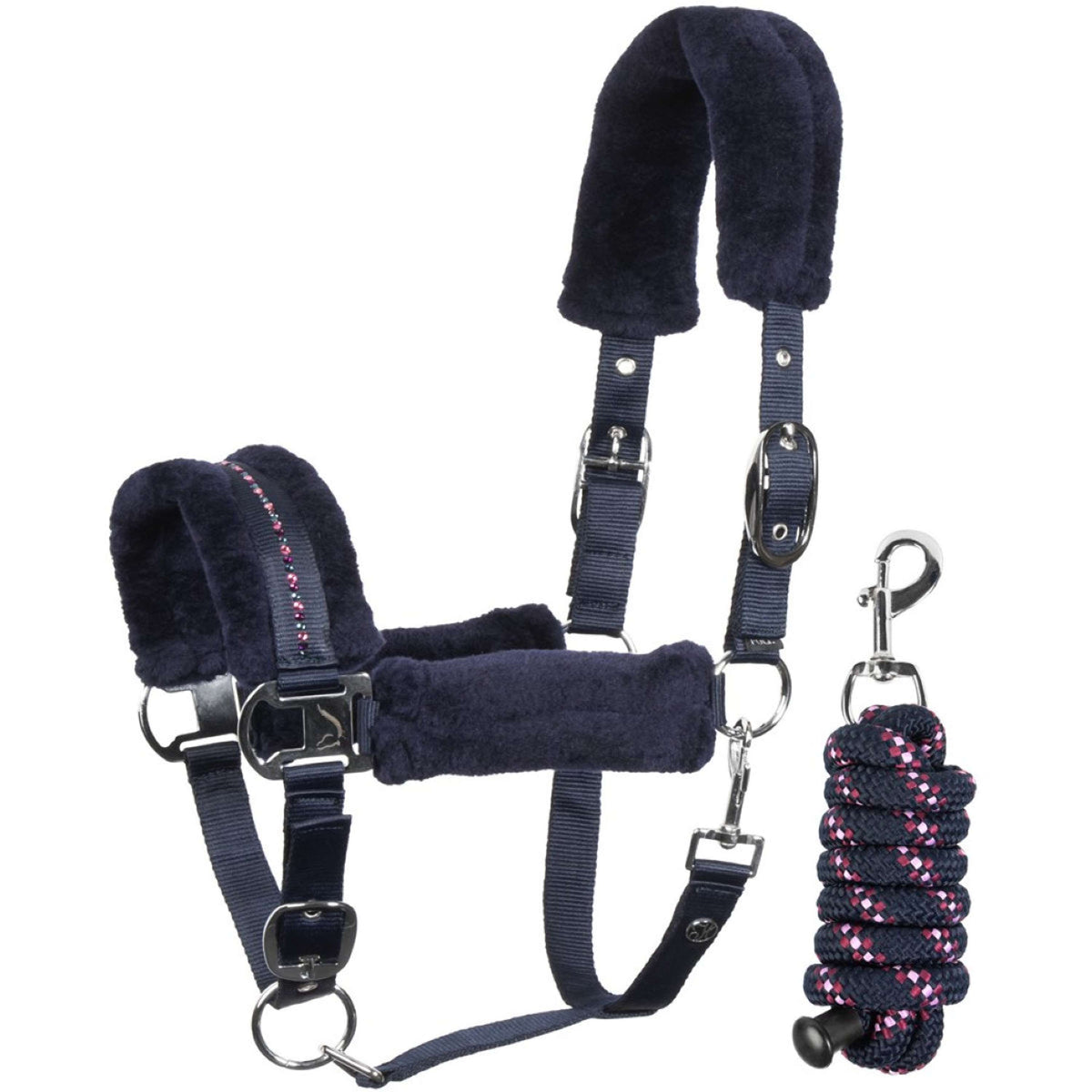 Harry's Horse Halfterset Denici Cavalli Purple Passion Crystal Peacoat