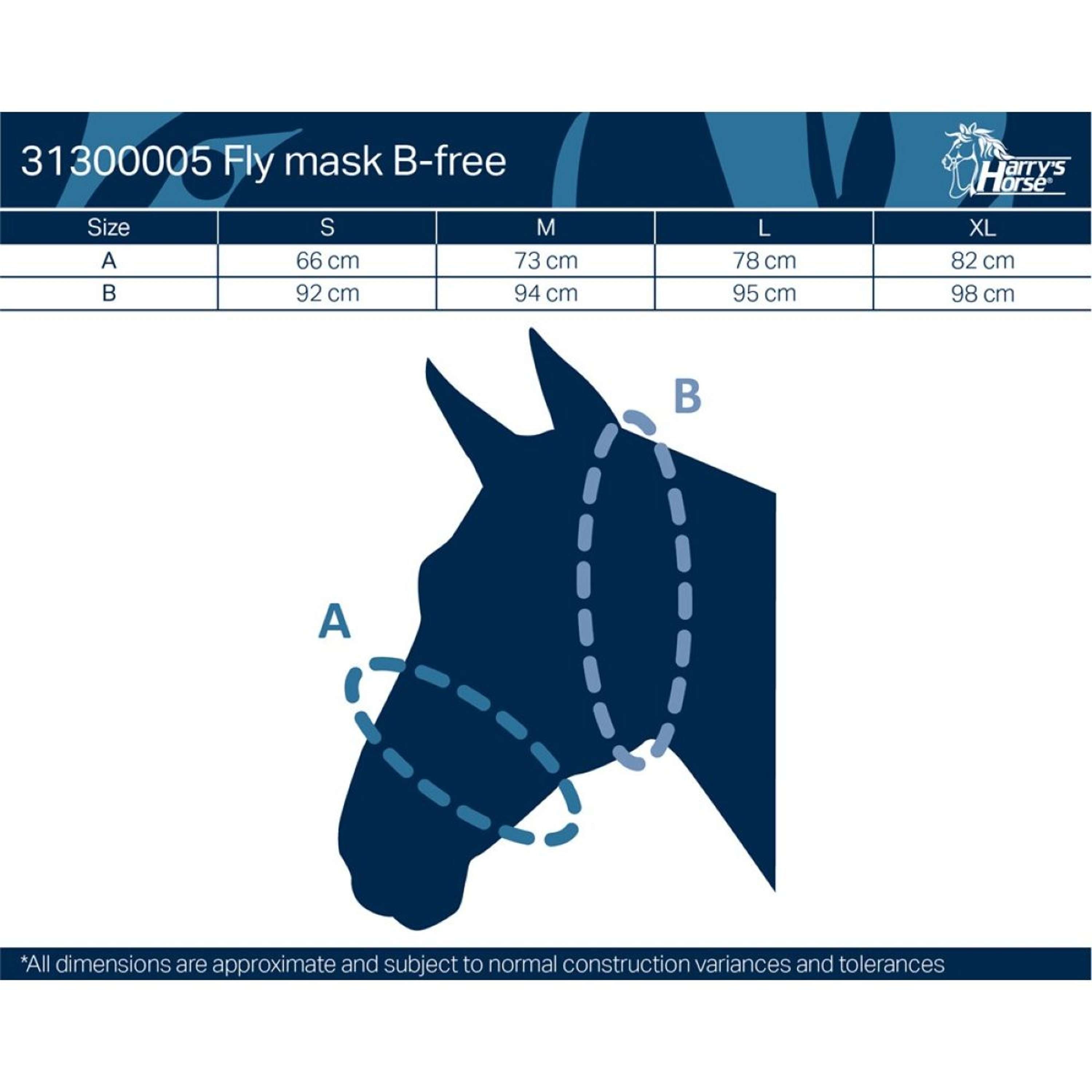 Harry's Horse Fliegenschutzmaske B-free Grau/Schwarz