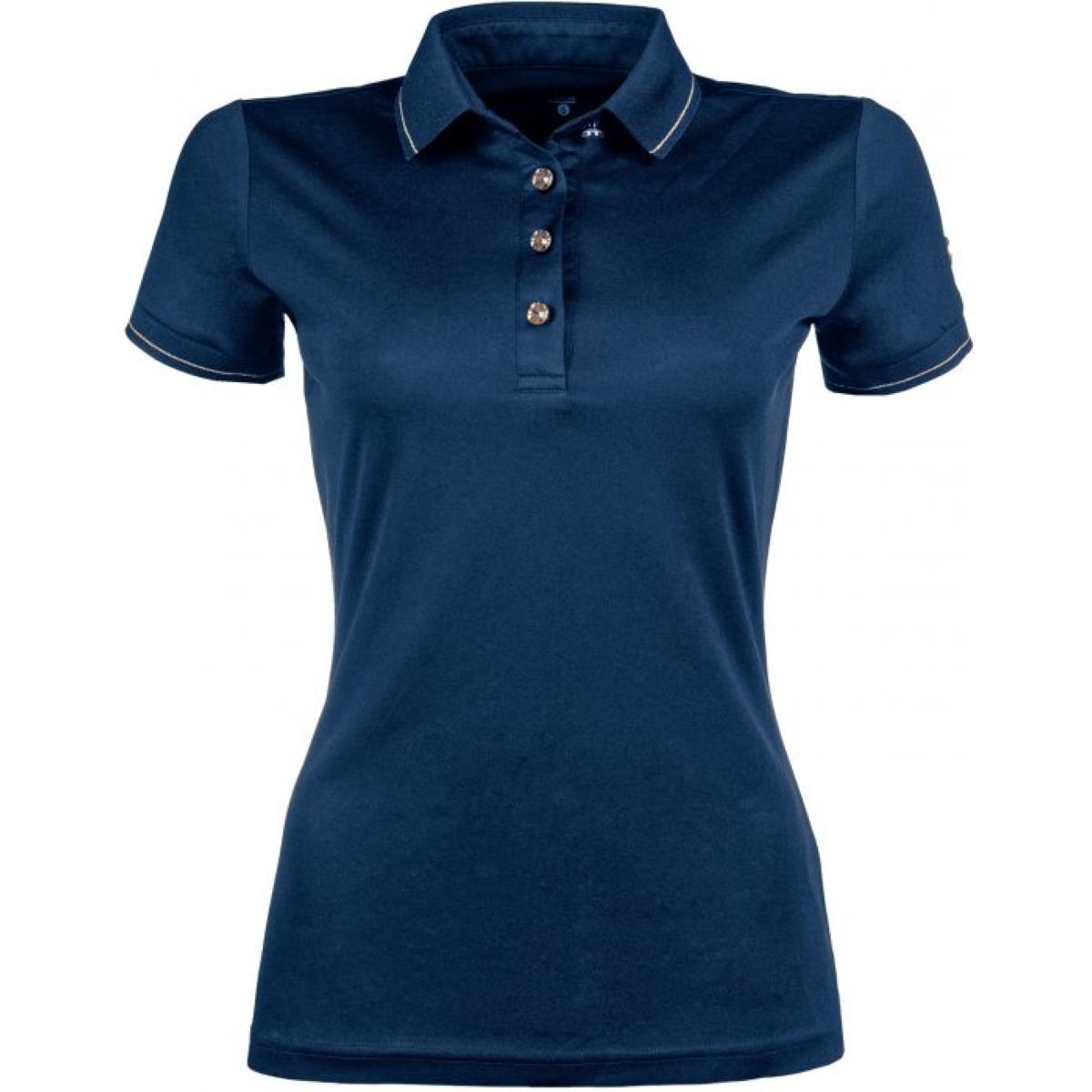 HKM Poloshirt Rosegold Glamour Dunkelblau/Rosegold