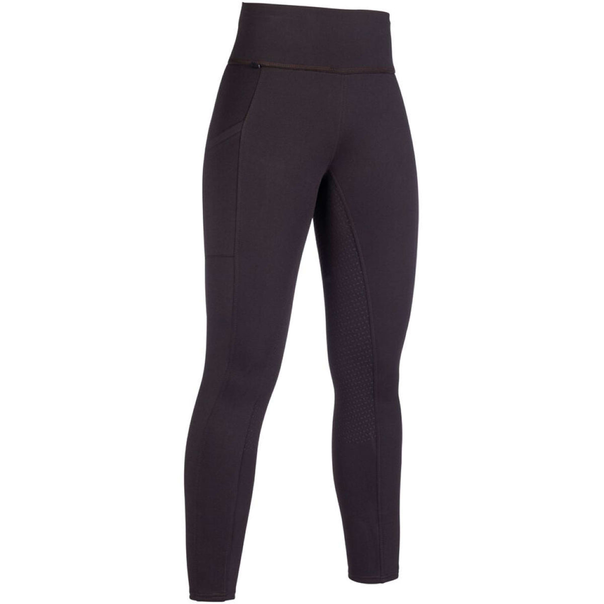 HKM Reitleggings Cosy Full Grip Dunkelbraun