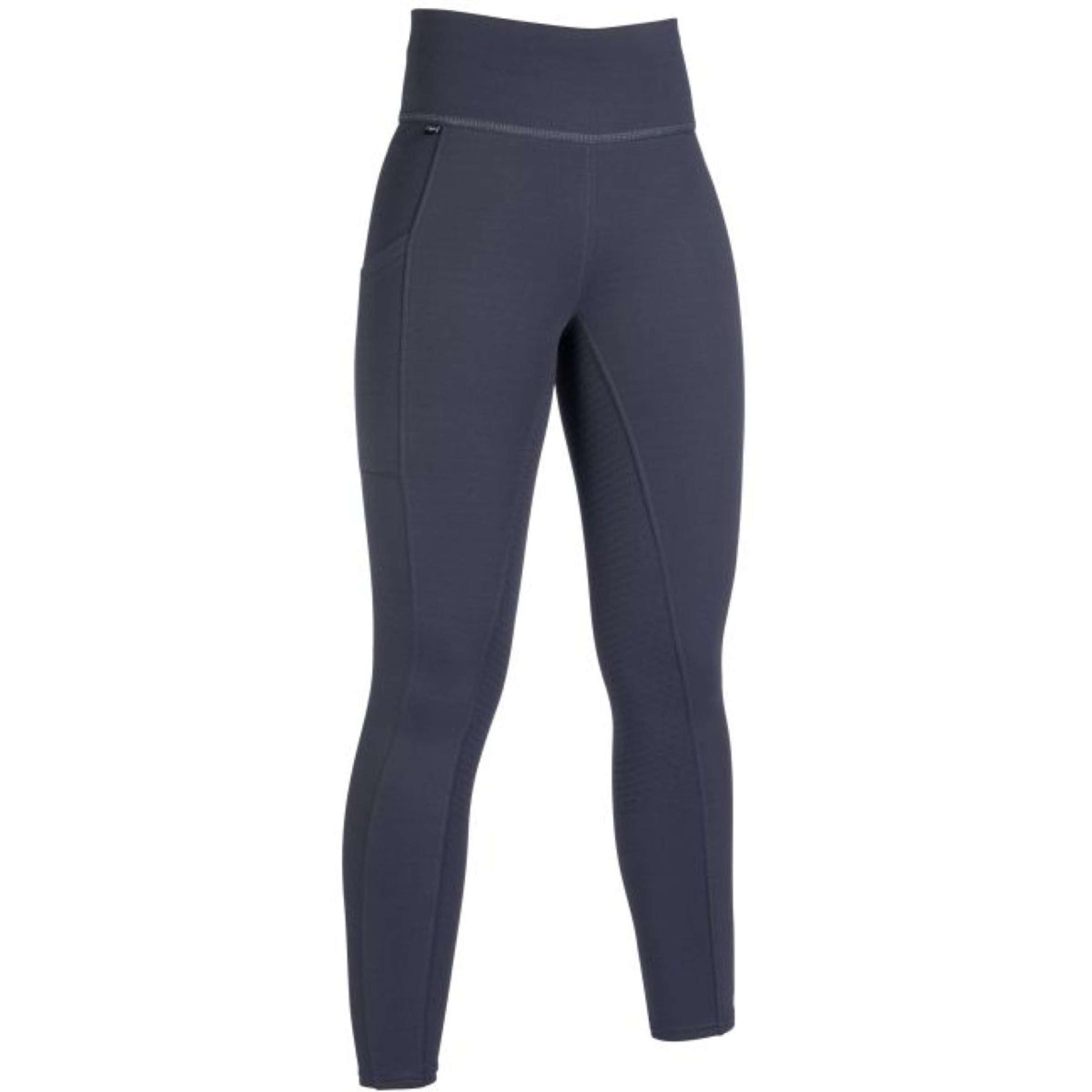 HKM Reitleggings Cosy Full Grip Dunkelgrau