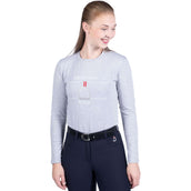 HKM Longsleeve Equine Sports Grau/meliert