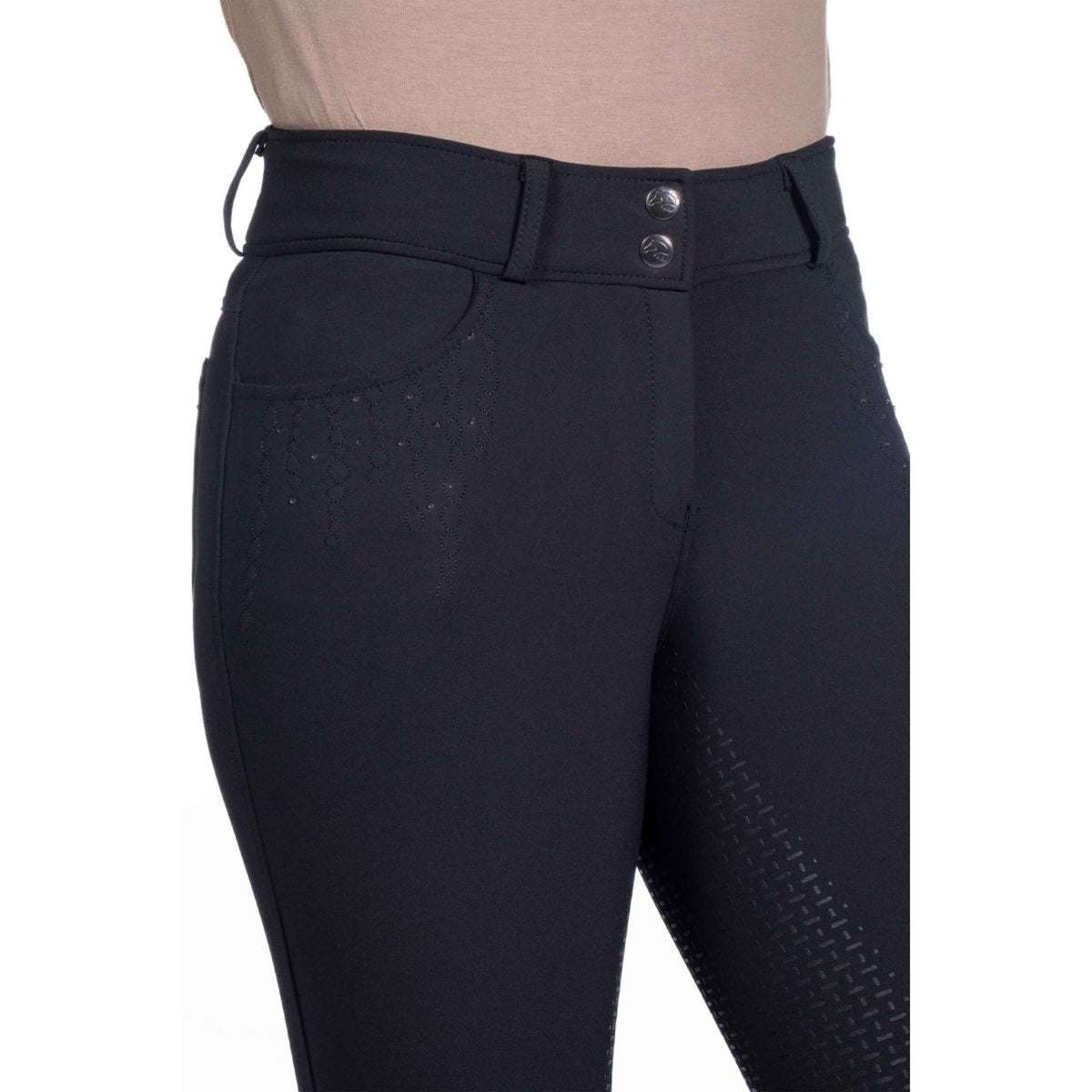 HKM Reithose Savona Full Grip Schwarz