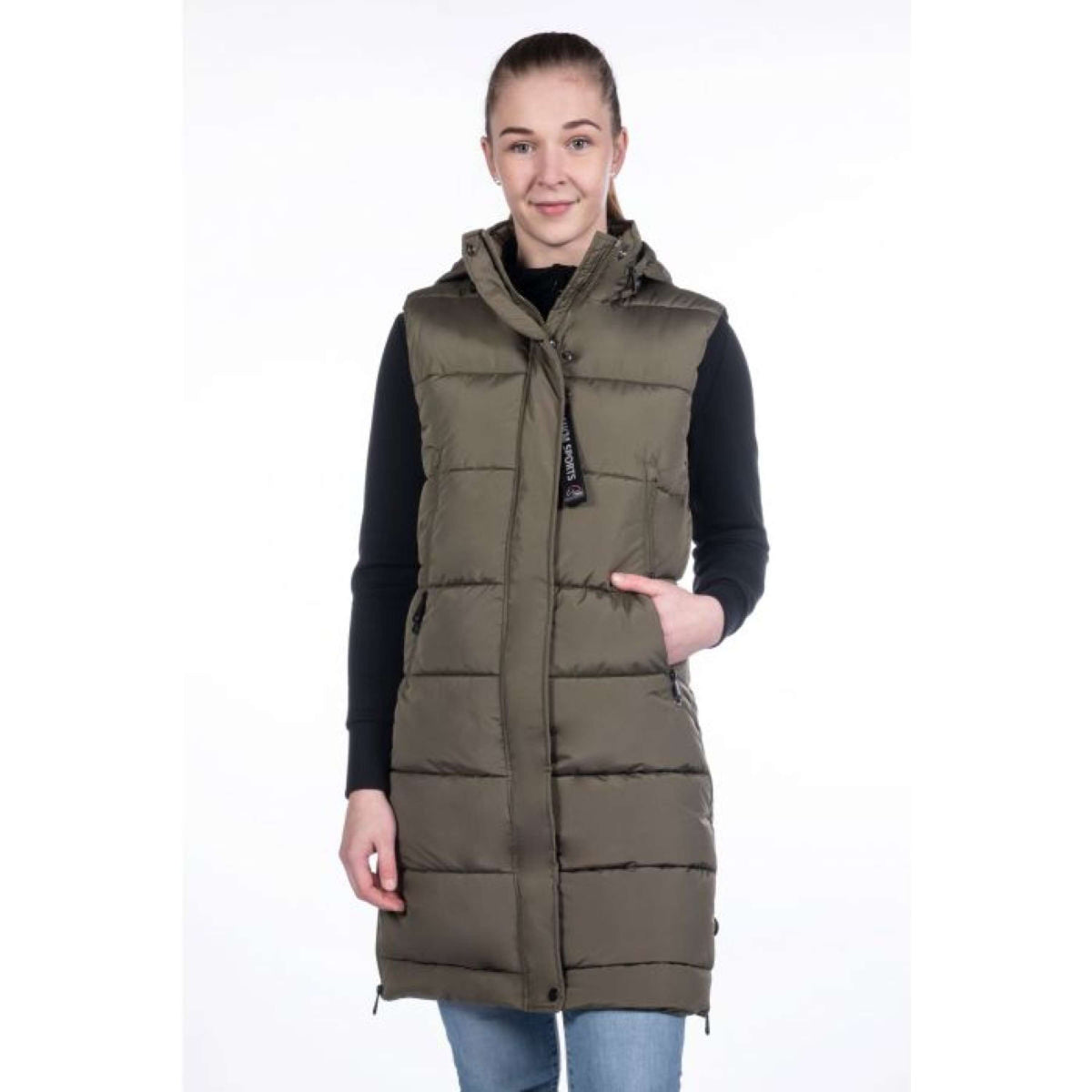 HKM Langer Bodywarmer Misty Khaki