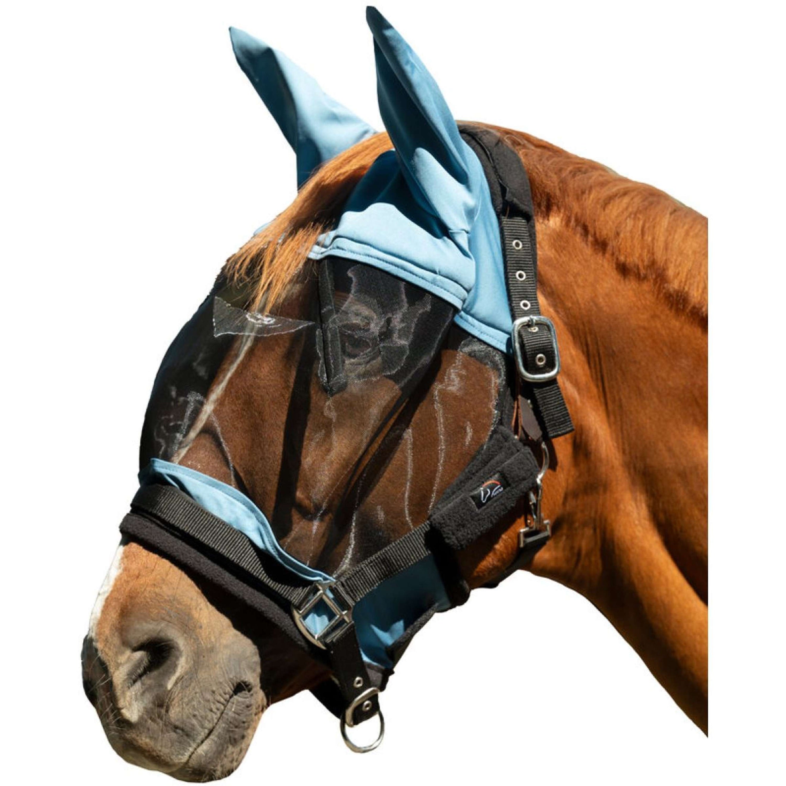 HKM Fliegenmaske Premium Rauchblau