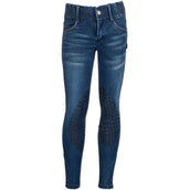 HKM Reithose Aymee Denim Knie Grip Dunkel blau